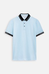 228PLS22110-XANH NHẠT-1-min Ảnh của Áo polo nam Maverick hoạ tiết Dugarco - 228PLS22110